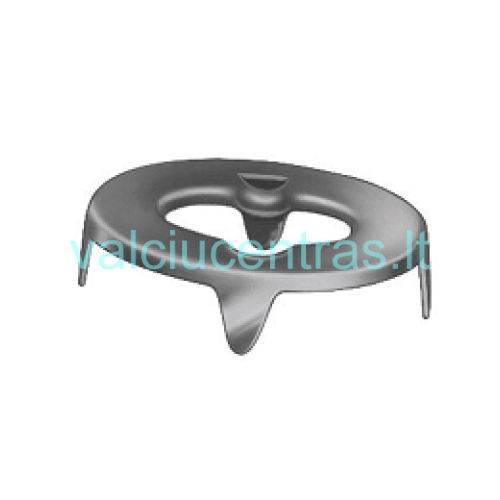 Chromuota tento tvirtinimo detalė audiniui Chromuota tento tvirtinimo detalė audiniui